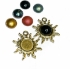 Picture of Stainless Steel Charm Sun w/ setting 8mm 18kt Gold Plated x1