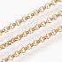 Picture of Stainless Steel Chain Rollo 2,5x1mm soldered Gold Plated x1m