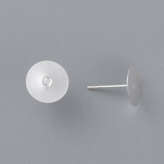 Picture of Stainless Steel Ear Stud flat pad 6mm round x100