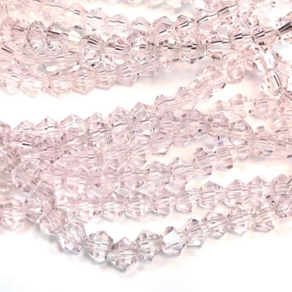 Afbeelding van Bicone Glass bead 4mm Pink x90