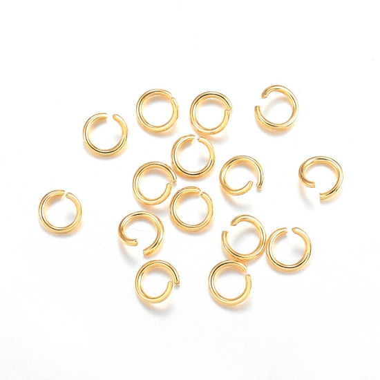 Picture of Stainless Steel Jump Ring 5x1mm 18kt Gold Plated x100