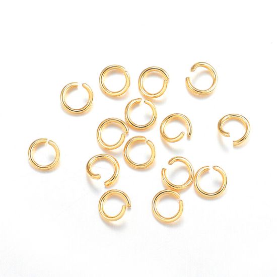 Picture of Stainless Steel Jump Ring 5x1mm Gold Plated x50