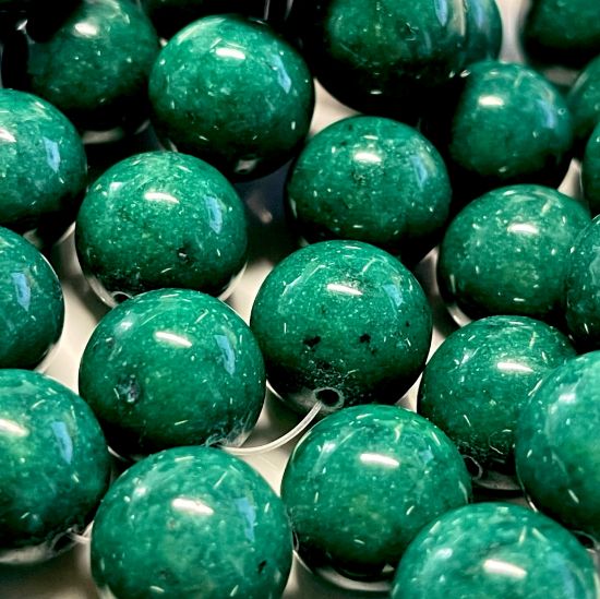 Picture of Mountain "Jade" Round bead 14mm Dark Green x5