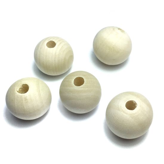 Picture of Bead wood 20mm round x10