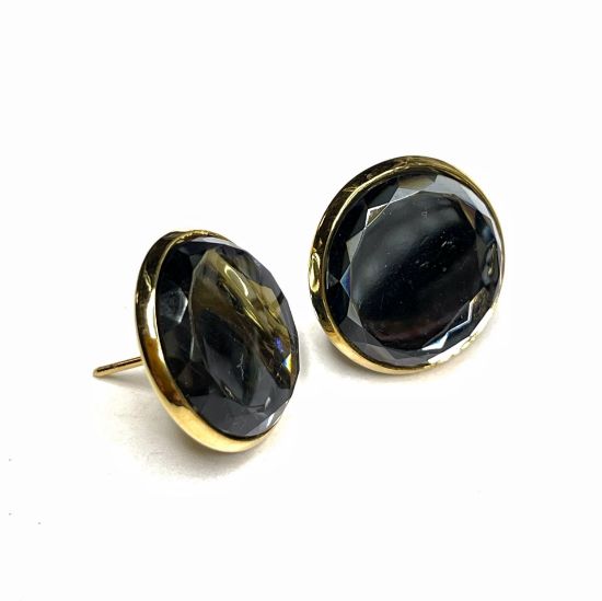 Picture of HC Crystals Fancy Stone 16mm round Night Shadow Foiled x1