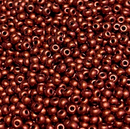 Picture of Czech Seed Beads 11/0 Bronze Fire Red x10g