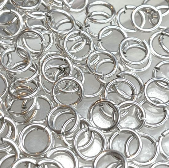 Picture of Premium Jump Ring 8x1,2mm Silver Tone x50