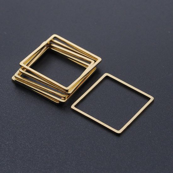 Picture of Stainless Steel Component 20mm square Gold x5