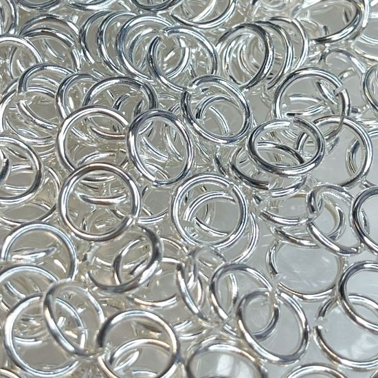 Picture of Premium Jump Ring 8x1,2mm Shiny Silver x50
