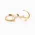 Picture of Earring Hoop 14mm cubic zirconia w/ loop 18kt Gold Plated x2