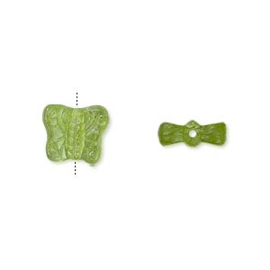 Picture of Butterfly Bead 11x9mm Peridot x10