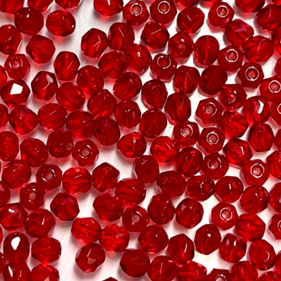 Picture of Fire-Polished 3mm Siam Ruby x100