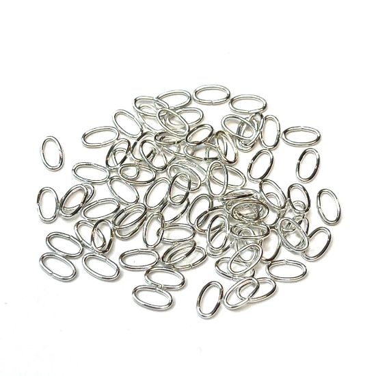 Picture of Jump Ring Oval 5x3mm Silver x20