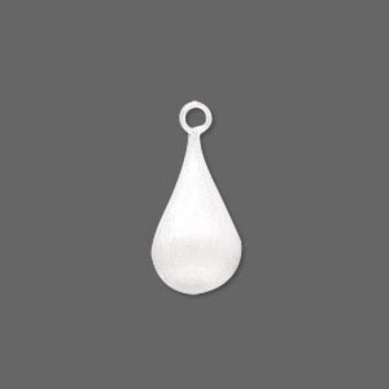Picture of 925 Silver Satin Drop 19x10mm x1