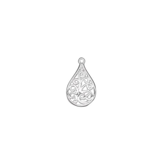 Picture of 925 Silver filigree Drop 11x8mm x1