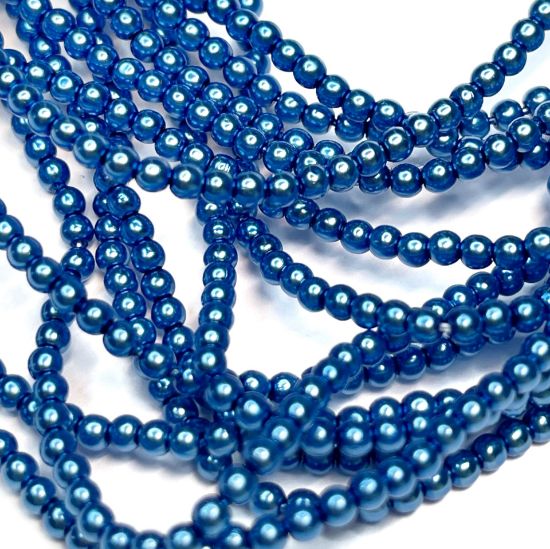 Picture of Czech Glass Pearls 2mm Persian Blue x150