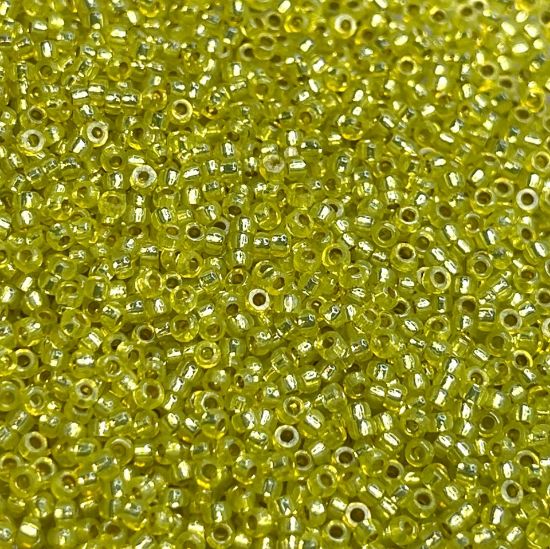 Picture of Miyuki Seed Beads 15/0 4236 Duracoat Silver Lined Dyed Yellow  x10g