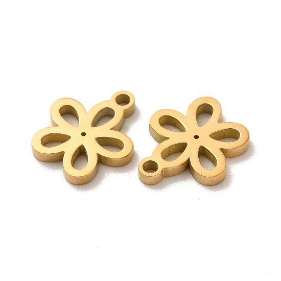 Picture of Stainless Steel Charm Flower 12x10mm Gold Plated x1