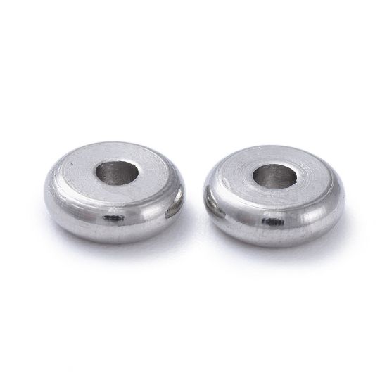 Picture of Stainless Steel Spacer Bead 6x2mm rondelle  x10 