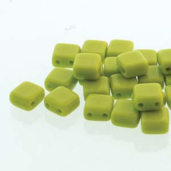 Picture of 2-Holes Tile 5mm Opaque Green x30