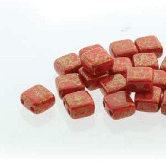 Picture of 2-Holes Tile 5mm Coral Lumi x30