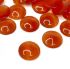 Picture of Cabochon cat's eye glass 12mm Orange x1