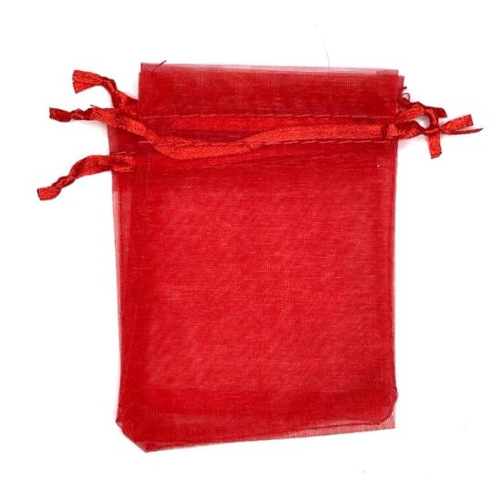 Picture of Organza Pouch 10x7.5cm Red x10