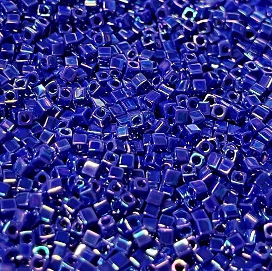 Picture of Miyuki Cubes 1.8mm 484 Opaque Royal Blue AB x10g 