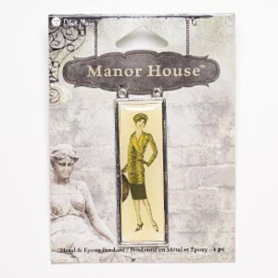 Picture of Focal Manor House 56x20mm rectangle Silver Tone x1