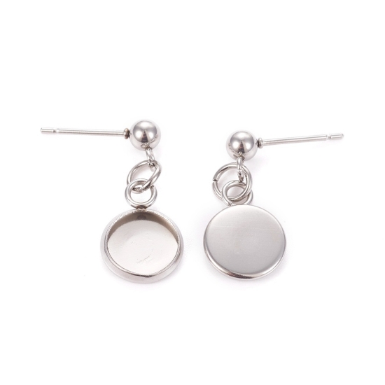 Picture of Stainless Steel Ear Stud ball w/ setting 8mm round x10