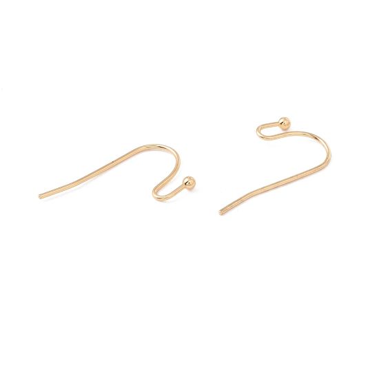 Picture of Stainless Steel Ear Wire Ball End 21mm 18kt Gold Plated x10