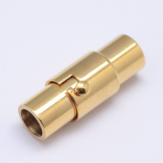 Picture of Stainless Steel Magnetic Clasp locking tube Ø5mm Gold Plated x1