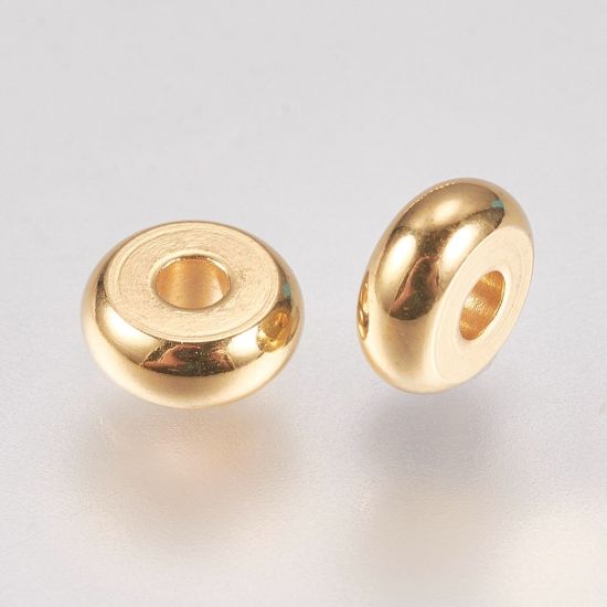 Picture of Stainless Steel Spacer Bead 5x2mm rondelle 18kt Gold Plated x20