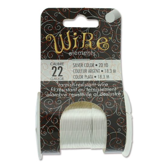 Picture of Wire Lacquered Tarnish Resistant 22 Gauge (.64mm) Silver x18.3m