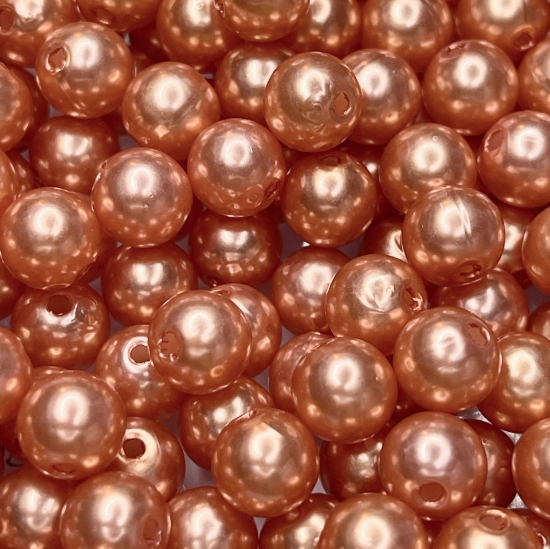 Picture of Acrylic Beads 8mm round Vintage Rose Pearl x100