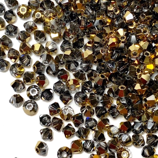 Picture of Preciosa Bead Rondell 3mm Crystal Aurum Half x100