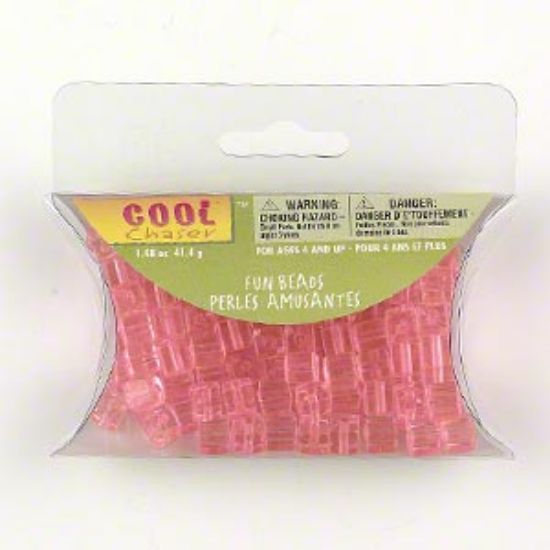Picture of Acrylic Beads 7x6mm cube Pink x100