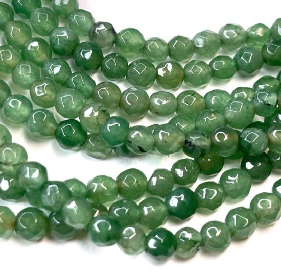 Picture of Jade (dyed) 4mm faceted round Green x36cm 