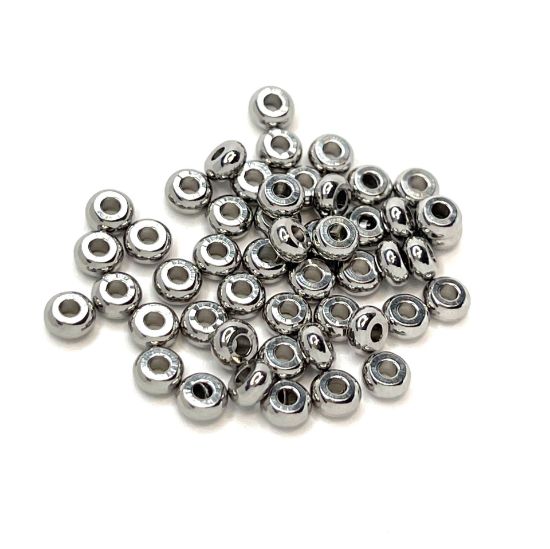 Picture of Stainless Steel Spacer Bead 4x2mm flat round x50