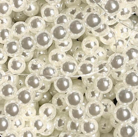 Picture of Acrylic Beads 6mm round White Pearl x100
