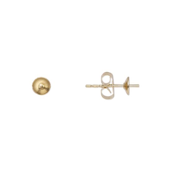 Picture of 14Kt Gold-Filled Earstud 4mm cup with peg x2