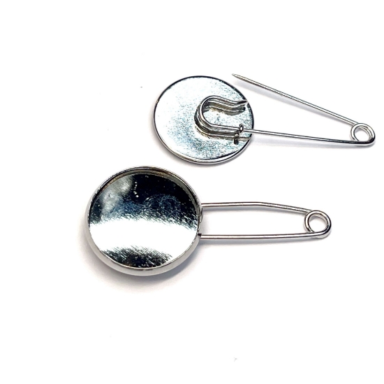 Picture of Brooch pin setting 20mm round Silver x10