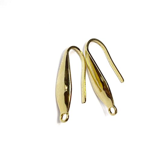 Picture of Stainless Steel Hook 20mm w/ loop 18kt Gold Plated x10