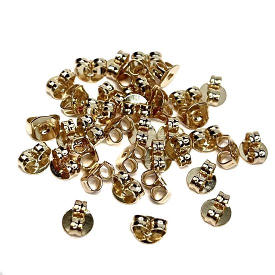 Picture of Premium Ear nut Clutch 5mm 24kt Gold Plated x20