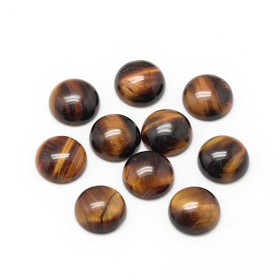 Picture of Cabochon Tigereye 8mm round x5