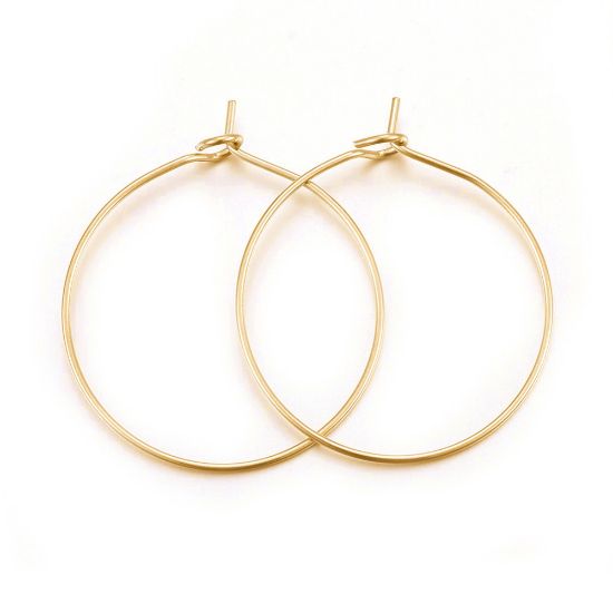 Picture of Stainless Steel Hoop 24mm 18kt Gold Plated x10