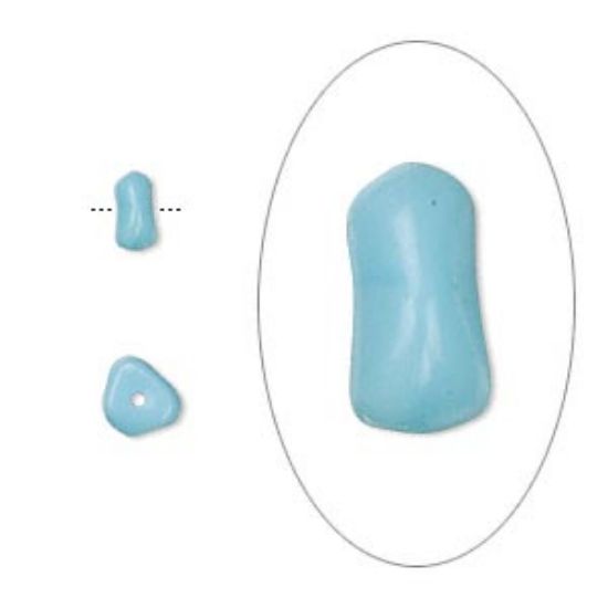 Picture of Preciosa bead 6x3mm flat triangle Opaque Turquoise Blue x20 