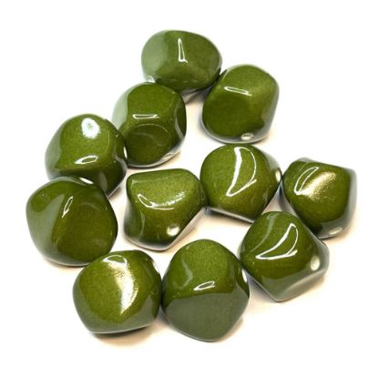 Afbeelding van Premium Synthetic Irregular Stone 19mm Olive x1
