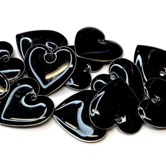 Picture of Candy Heart pendant 16mm Black x1