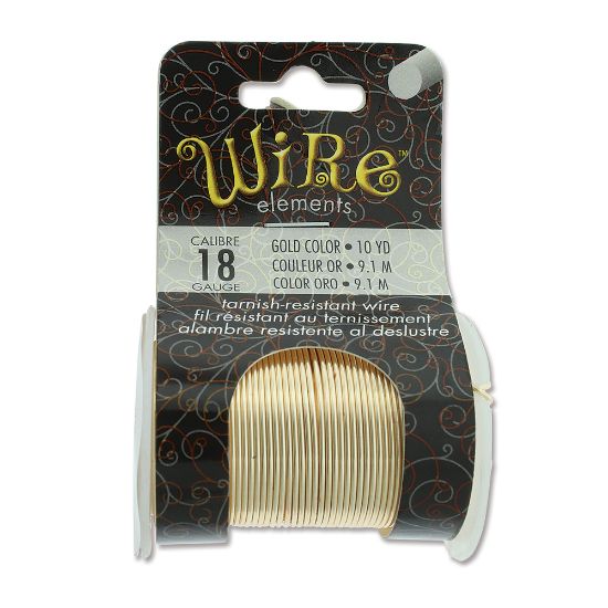 Picture of Wire Lacquered Tarnish Resistant 18 Gauge (1mm) Gold x9.1m